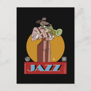 Postal- Jazz Dibujante Postcard