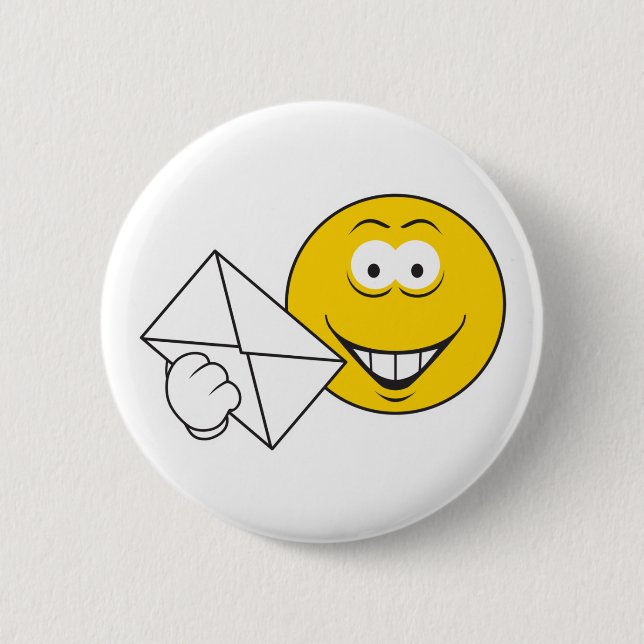 Postal Mailman Face 2 Inch Round Button (Front)