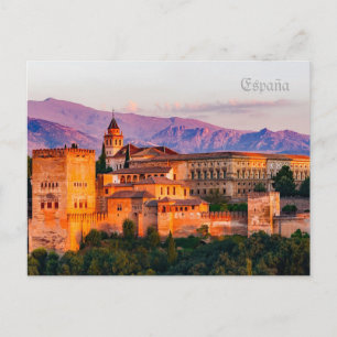 postal palacio Carlos V en Granada - España Postcard