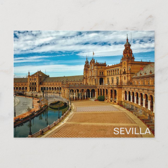 postal Plaza de España de Sevilla Postcard (Front)