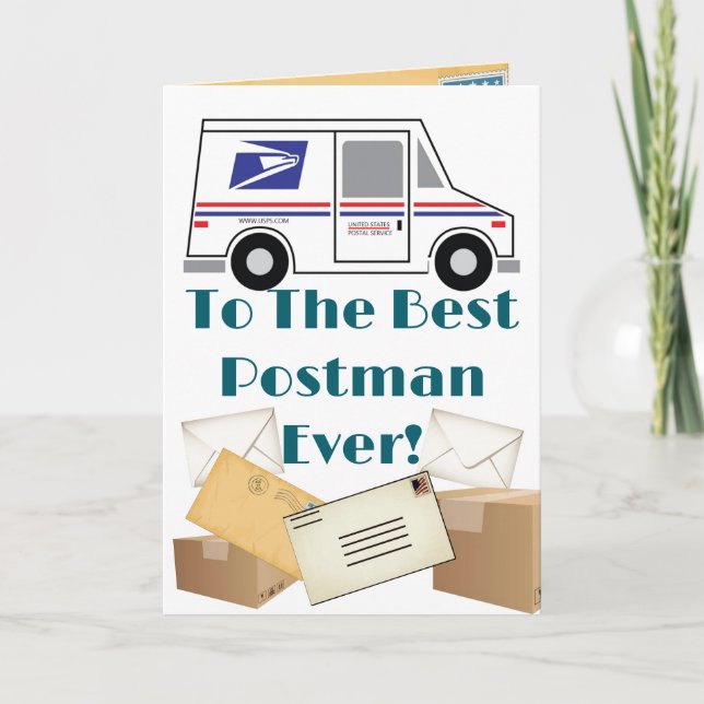 Postal Retirement - Folded Thank You Card (Front)