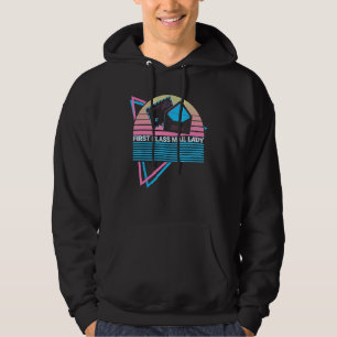 Postal Service Postman Retro First Class Mail Lady Hoodie