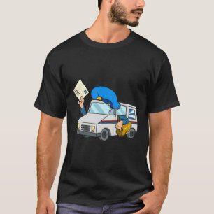 Postal Service Truck Illustration Postal Carrier M T-Shirt