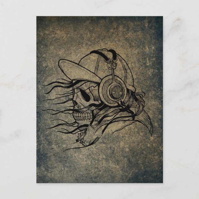 POSTAL SKULL MUSIC POSTCARD (Front)