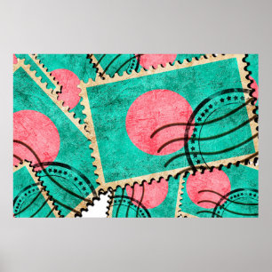 Postal stamp backgroundhome decors, background, ba poster