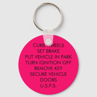 POSTAL VEHICLE SAFE PARKING KEYCHAIN