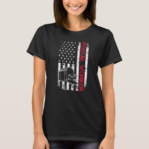 Postal Worker American Flag Patriotic Mail Carrier T-Shirt