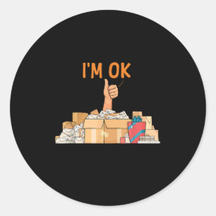 Postal Worker Art For Men Women Postman Post Offic Classic Round Sticker