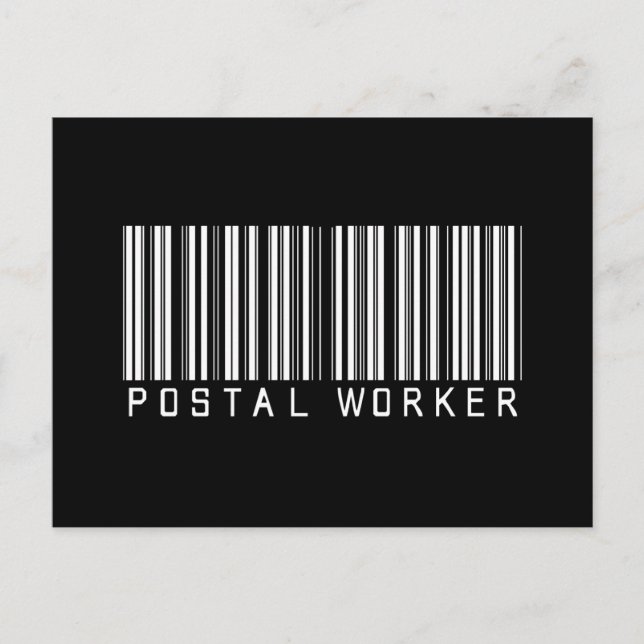 Postal Worker Bar Code Postcard (Front)