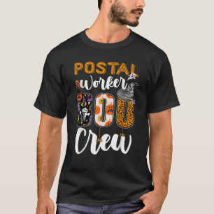 Postal Worker Boo Crew Funny Halloween Technician  T-Shirt