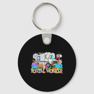 Postal Worker Easter Day Mail Carrier Postman Life Keychain