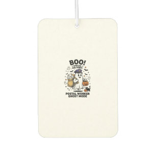 Postal Worker Ghost Mode Halloween Delivery Design Air Freshener