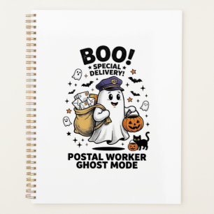 Postal Worker Ghost Mode Halloween Delivery Design Planner