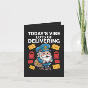 Postal Worker Gnomes Mail Holiday Card
