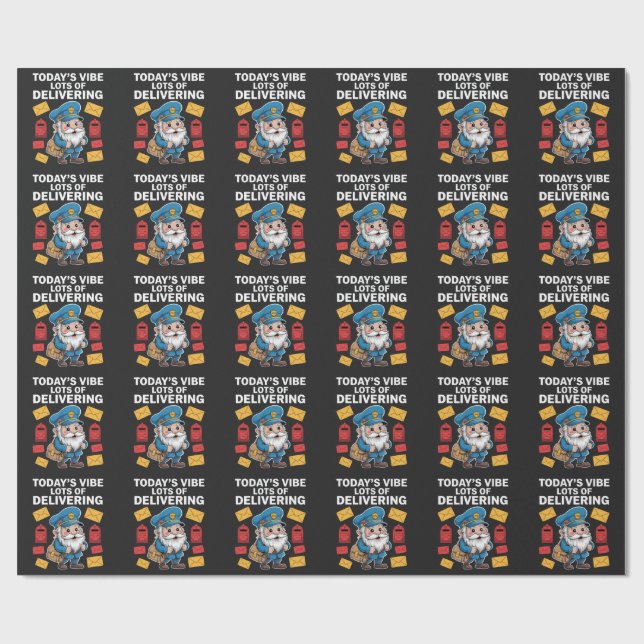 Postal Worker Gnomes Mail Wrapping Paper (Flat)