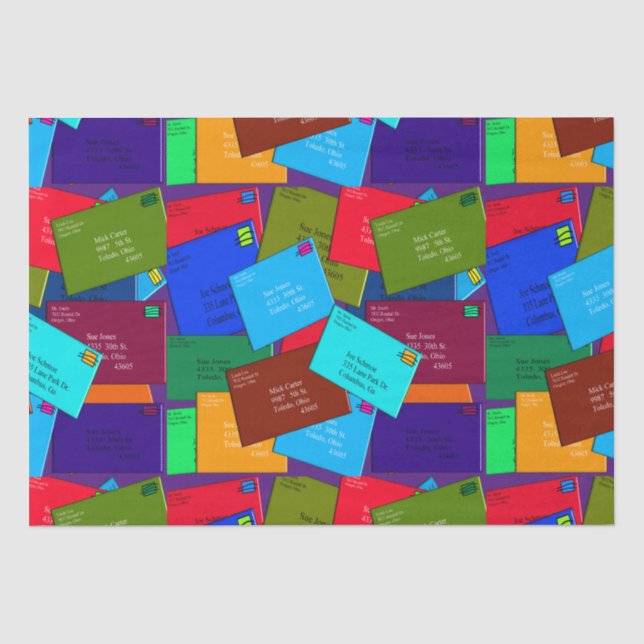 Postal Worker Letters Tissue Paper (Front)