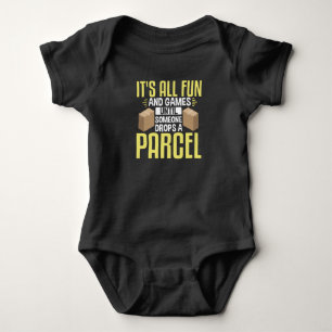 Postal Worker Mailman Parcel ItS All Fun And Baby Bodysuit