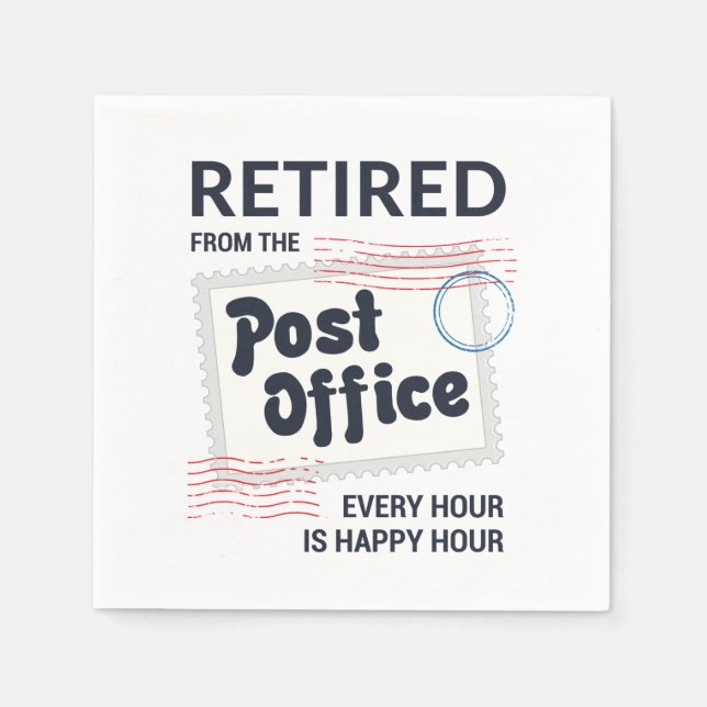 Postal Worker Retirement Mailman Funny Napkin (Front)