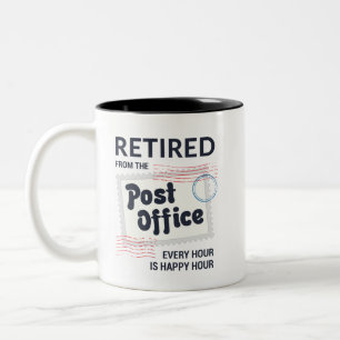 Postal Worker Retirement Mailman Funny Two-Tone Coffee Mug