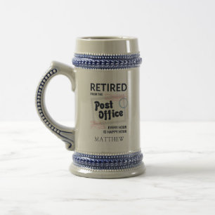 Postal Worker Retirement Mailman Personalized Beer Stein
