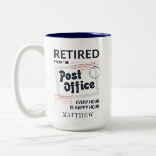 Postal Worker Retirement Mailman Personalized Two-Tone Coffee Mug
