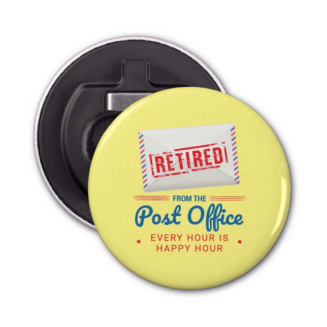 Postal Worker Retirement Post Office Staff Funny Bottle Opener (Front)