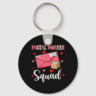 Postal Worker Squad Cute Tools Valentine Hearts Pr Keychain