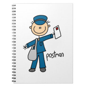 Postal Worker Stick Figure Notebook