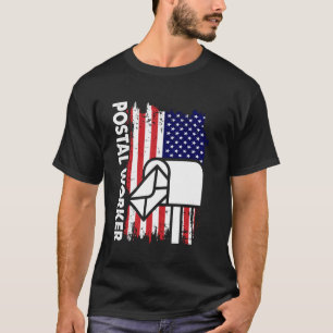 Postal Worker USA American Flag US T-Shirt