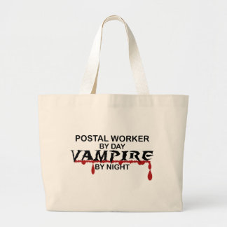 Postal Worker Vampire by Night Large Tote Bag