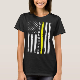 Postal Worker Vintage Usa American Flag Us Postal T-Shirt