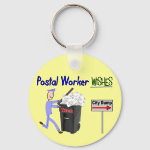 Postal Worker Wishes--Funny Keychain