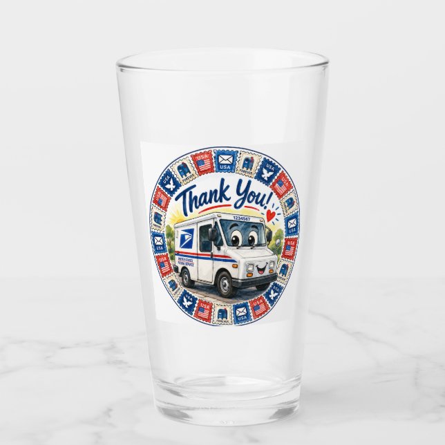 Postal Workers Appreciation  Glass (Front)