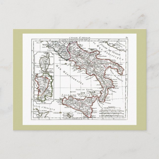 Postale 1806 carte - L'Italie (lessive) (Devant)