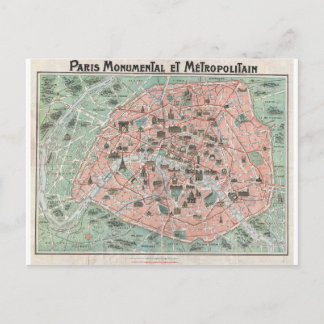 Postale 1932 Carte Art Déco de Paris, France