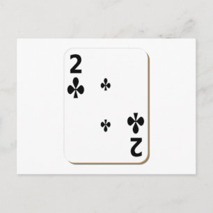 Postale 2 de Clubs Jouer Carte