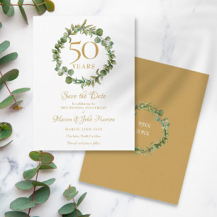 Postale 50e anniversaire de mariage, carte de réservation 