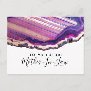 Postale À ma future belle-mère pierre de taille de carte p
