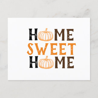 Postale Accueil Sweet Home Automne Citrouille Carte postal