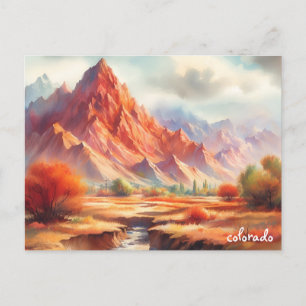 Postale acheter red Travel Vintage Colorado Springs Carte 