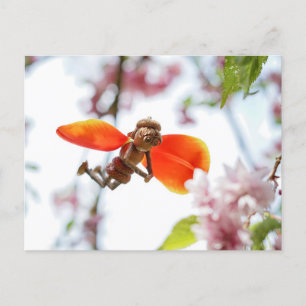 Postale Acorn elf fille comme tulip fée printemps carte po