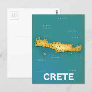 Postale Affiche de voyage carte de Crète