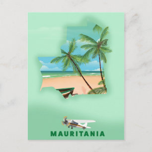 Postale Affiche de voyage carte illustrée de Mauritanie