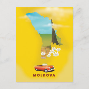 Postale Affiche de voyage illustrée de la carte de la Mold
