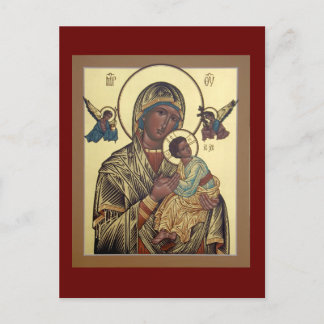 Postale Aide perpétuelle Carte de prière Mère de Dieu