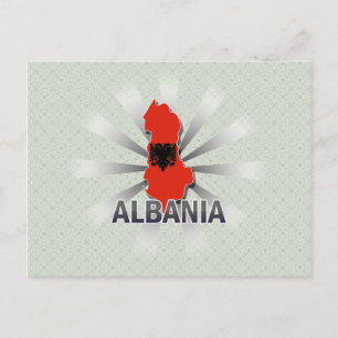 Postale Albanie - Carte du Drapeau 2.0