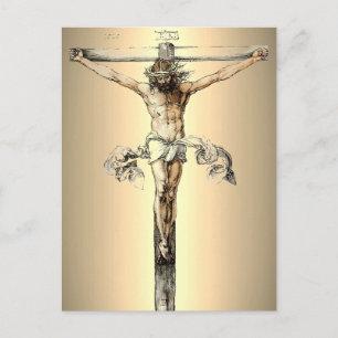 Postale Albrecht Dürer 1505 Le Christ en croix Carte posta