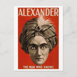 Postale "Alexander : L'homme qui connaît" carte Vintage