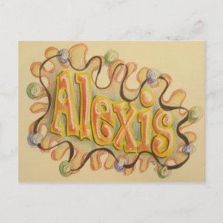 Postale Alexis - carte de nom
