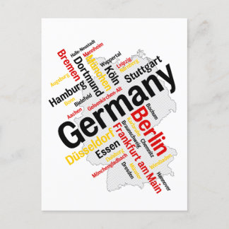 Postale Allemagne Carte des villes